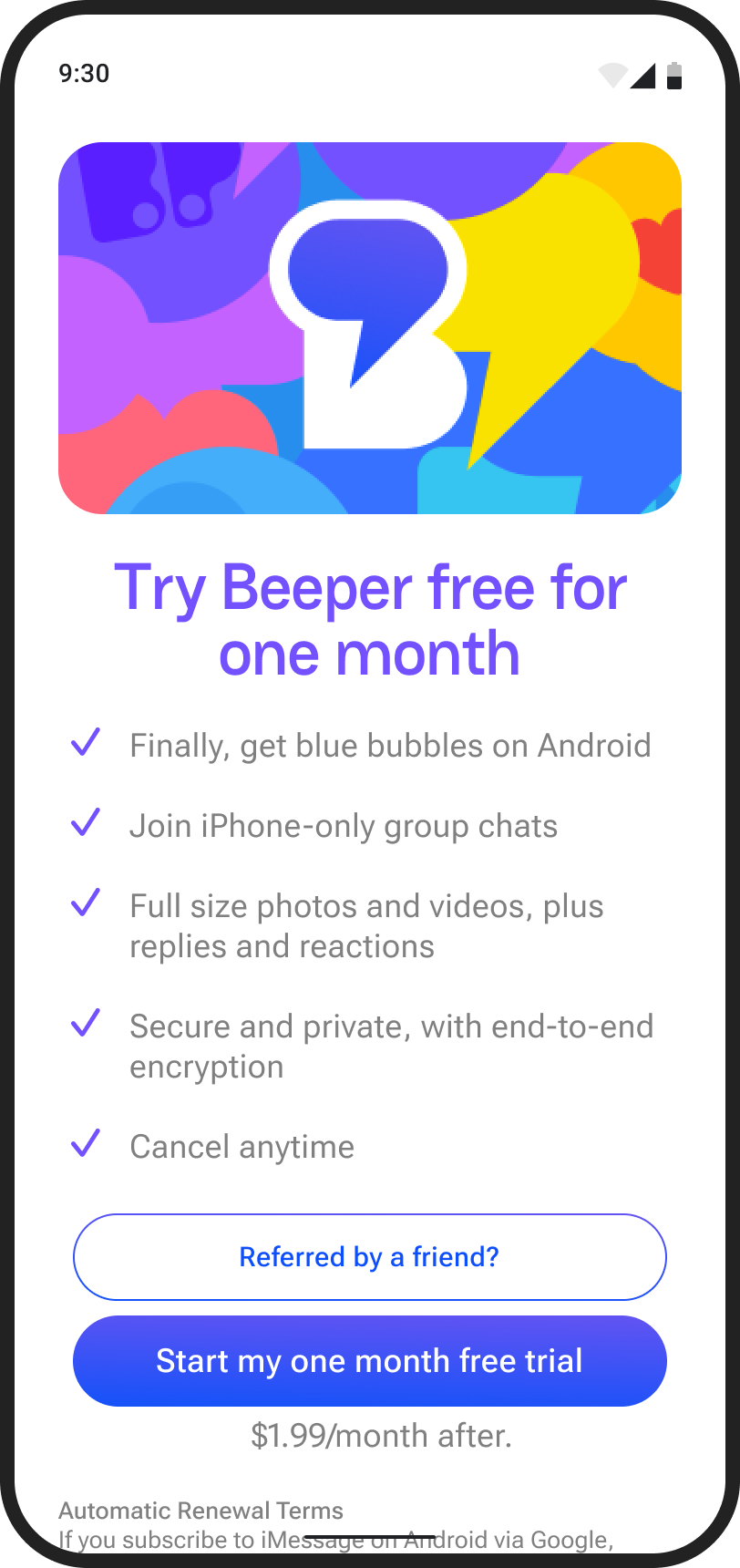 Beeper Mini Returns to Google Play Store