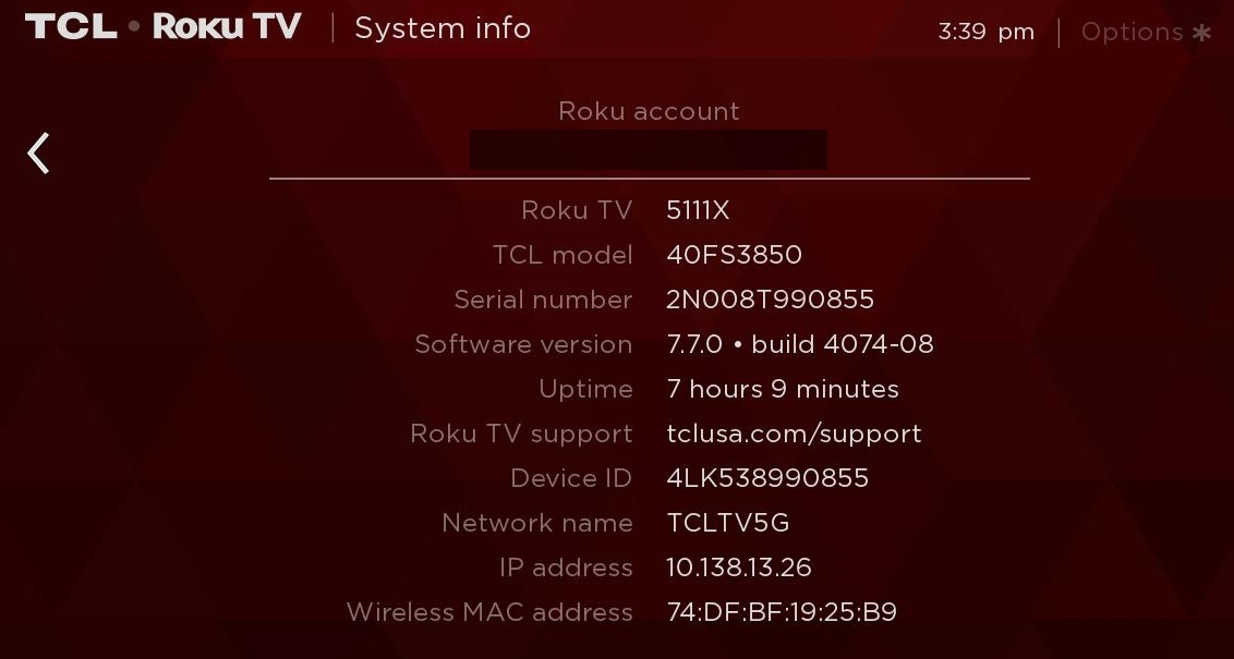 TCL — Where to Find the System Information of your TCL Roku TV