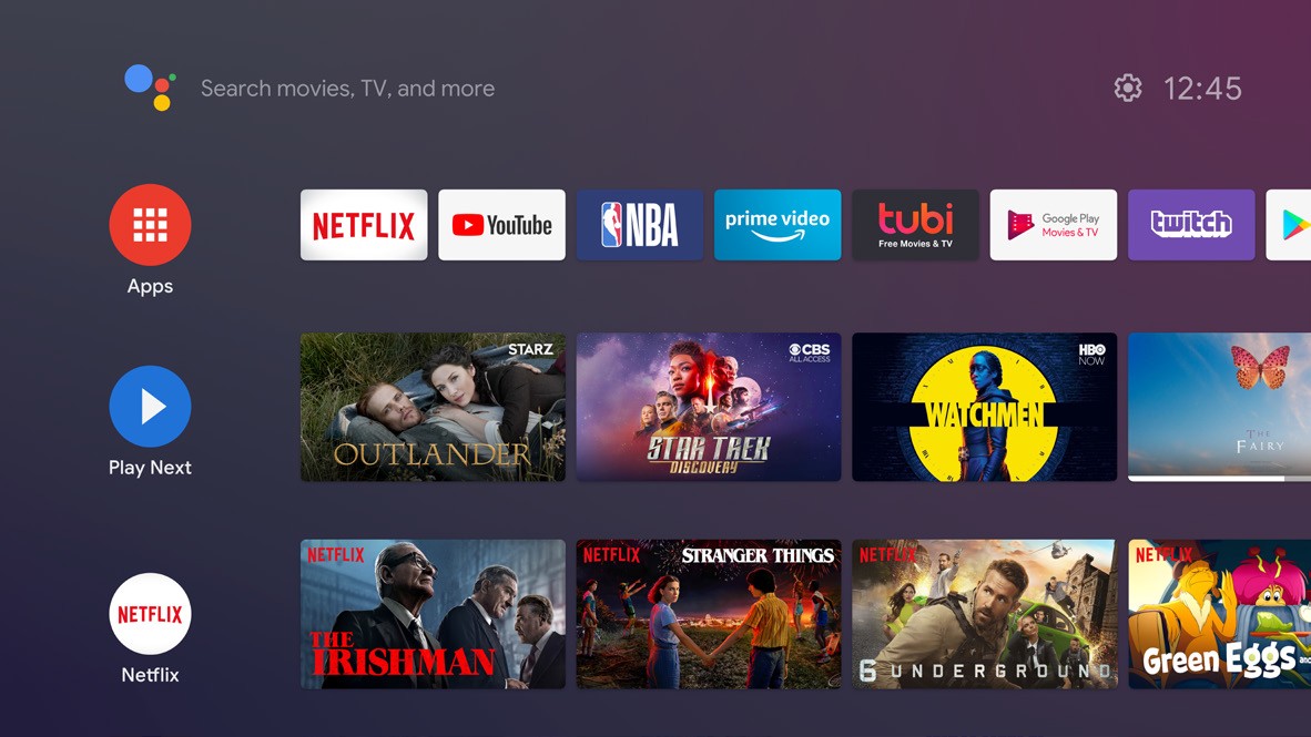 TCL — Navigating your Android TV Home screen