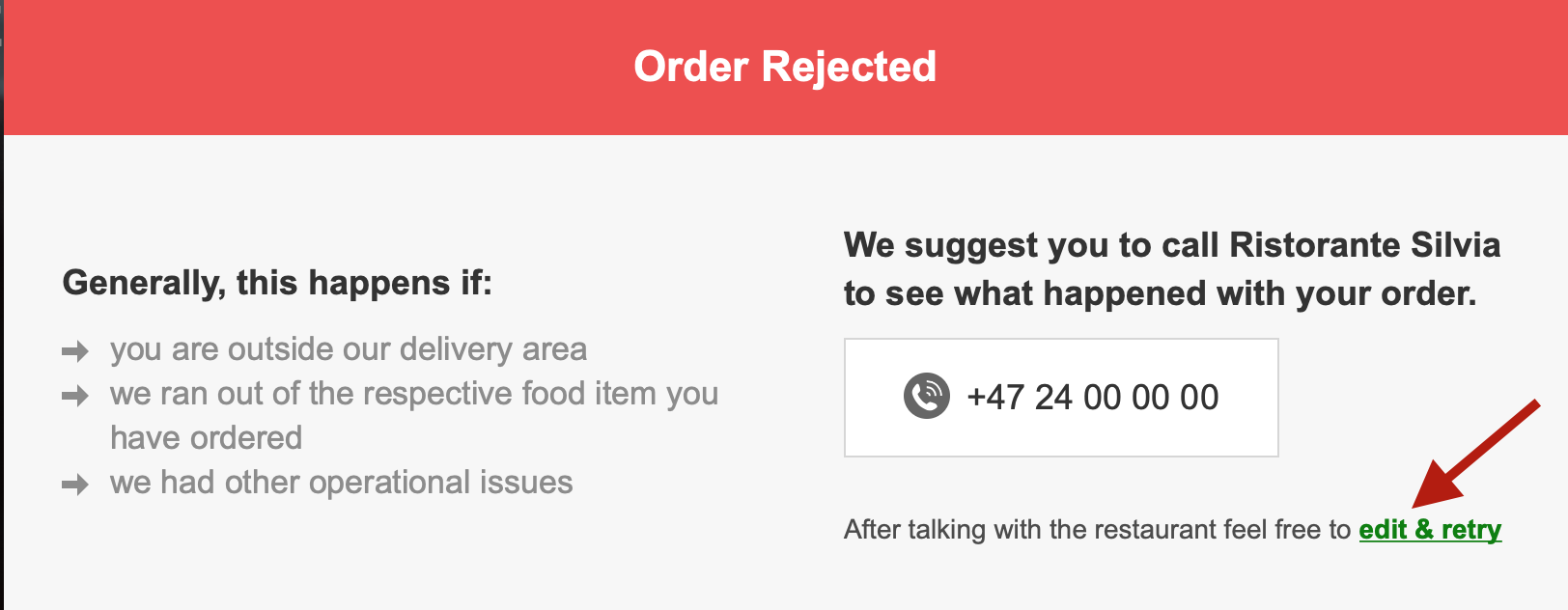 How to relaunch a missed or rejected order? 1