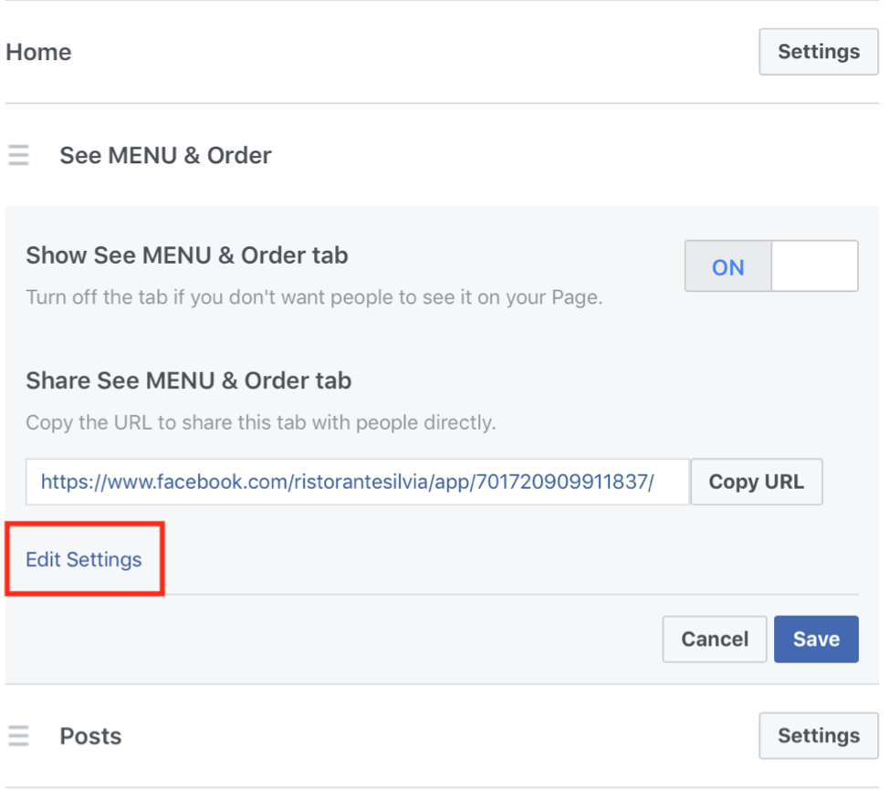 How to publish the menu to your Facebook page 9