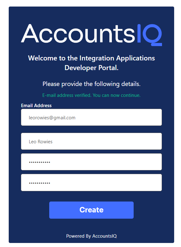 A blue and white login form
            Description automatically generated
