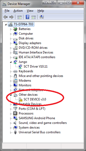 sct device updater software