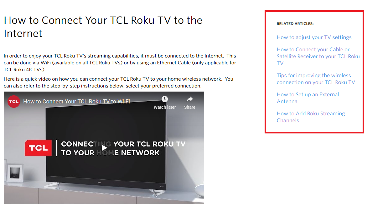 TCL knowledge base example