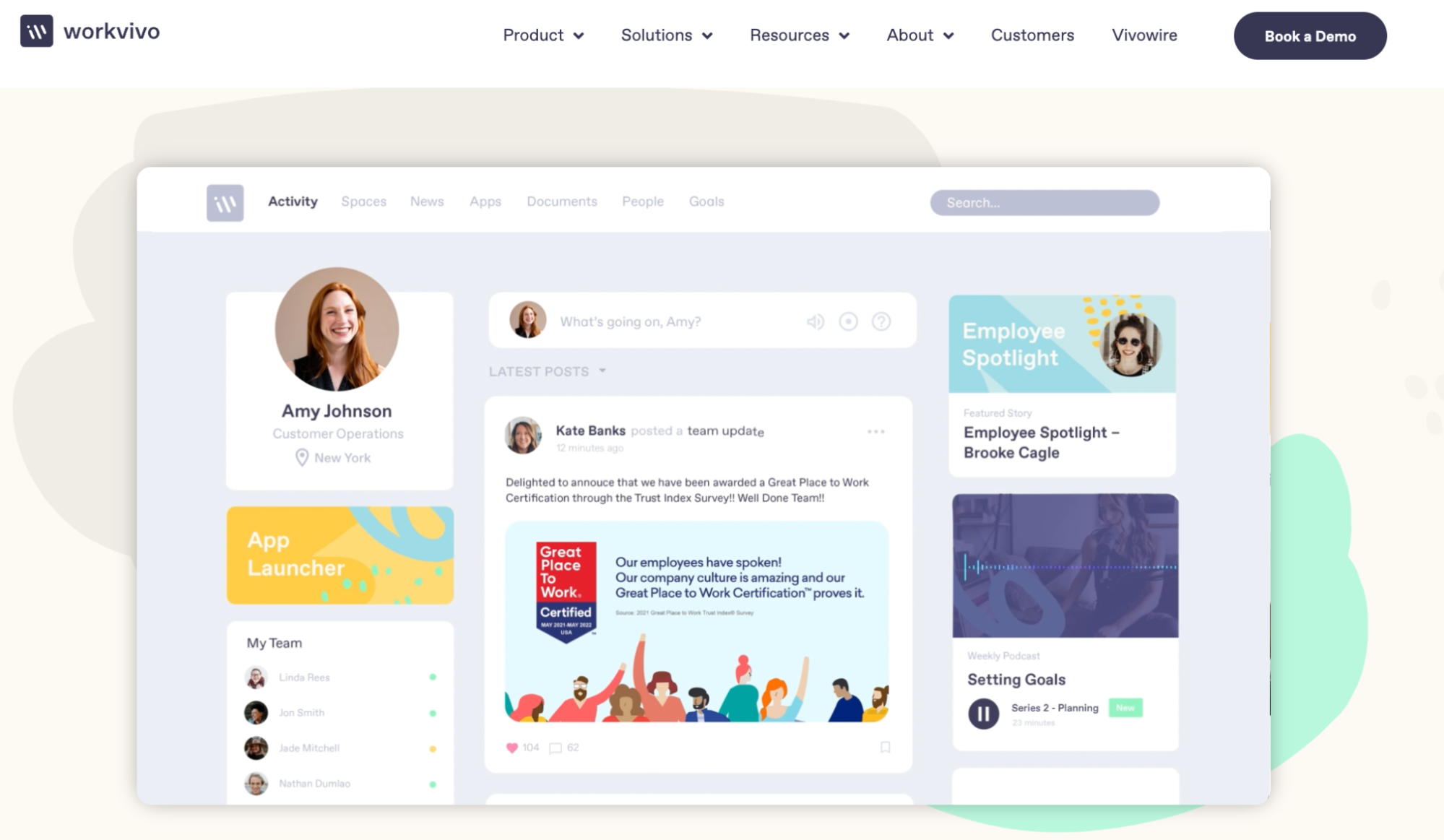 Workvivo's intranet software looks to build employee engagement and improve the employee experience