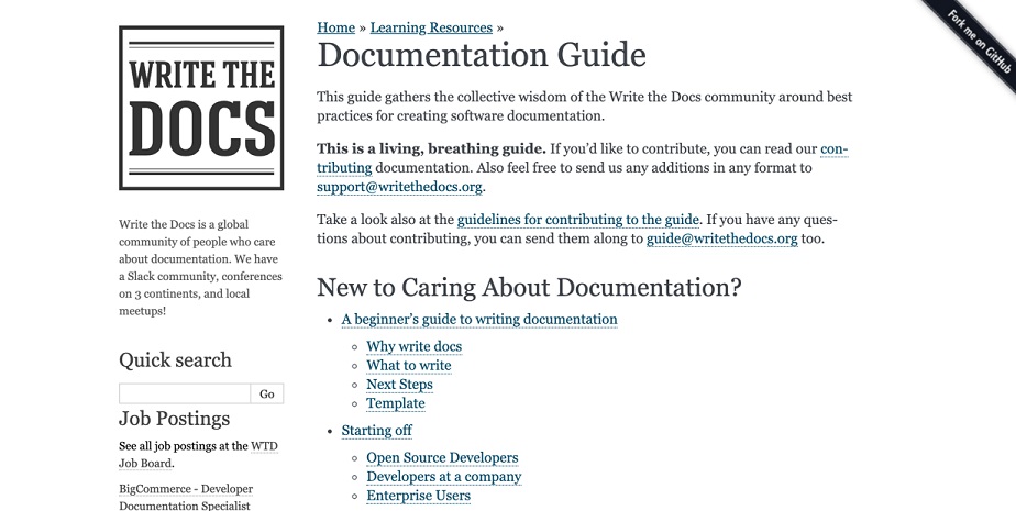 Write the DOCS Documentation Guide