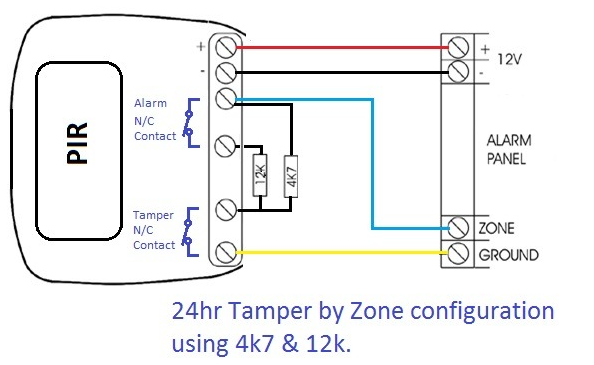 WGAP864 PIR Wiring Methods - Cornick  Alarm Pir Sensor Wiring Diagram    Cornick Support