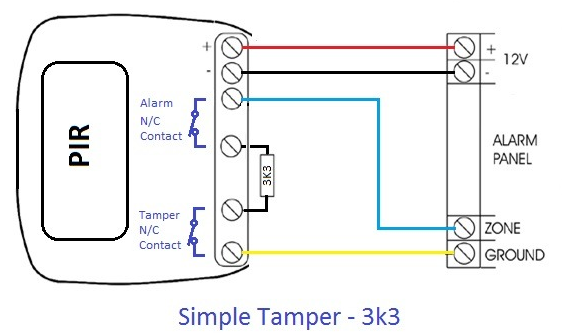 WGAP864 PIR Wiring Methods - Cornick  Alarm Pir Sensor Wiring Diagram    Cornick Support
