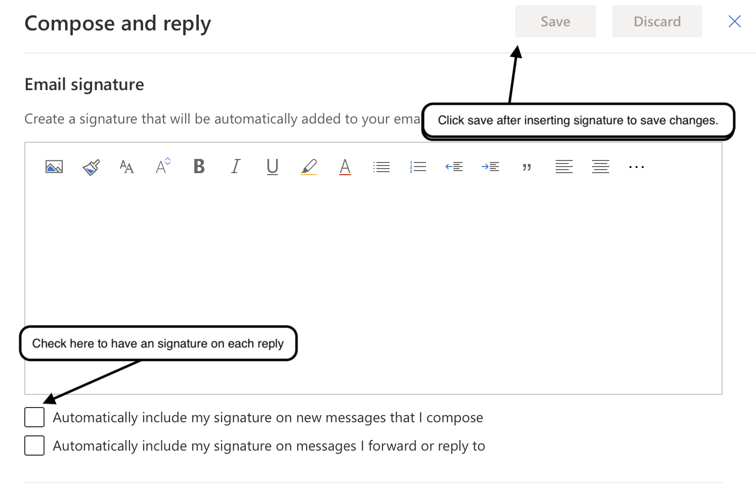 how to add signature in outlook app on mac