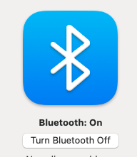 Turn Bluetooth on and off MacOS