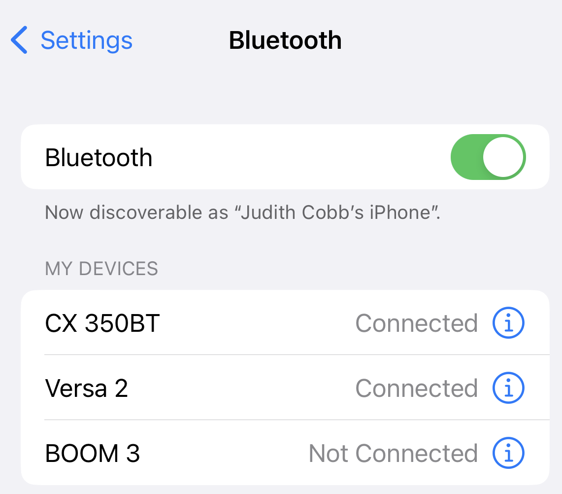 Enable Bluetooth on iOS device