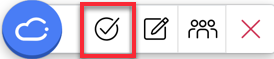 Image illustrating the polling icon on the iclicker toolbar
