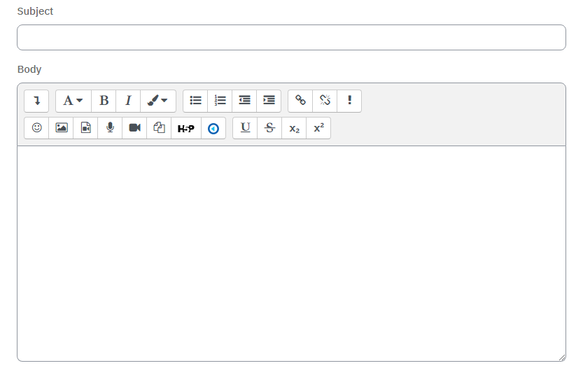 Screenshot of Compose message in Quickmail