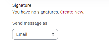 Screenshot of Signature in Quickmail