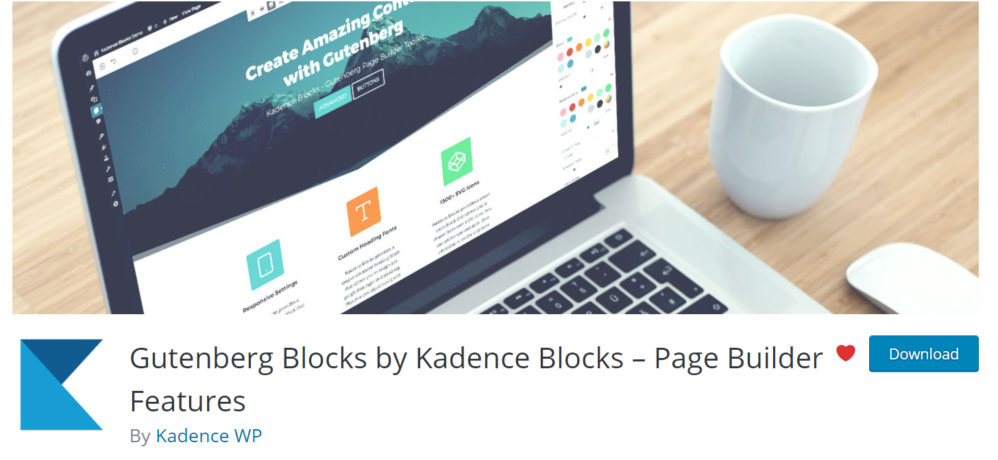 Gutenburg Blocks by Kadence Blocks - Page Builder by Kadence WP