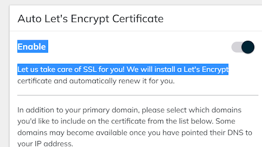 Auto Let's Encrypt Certificate
