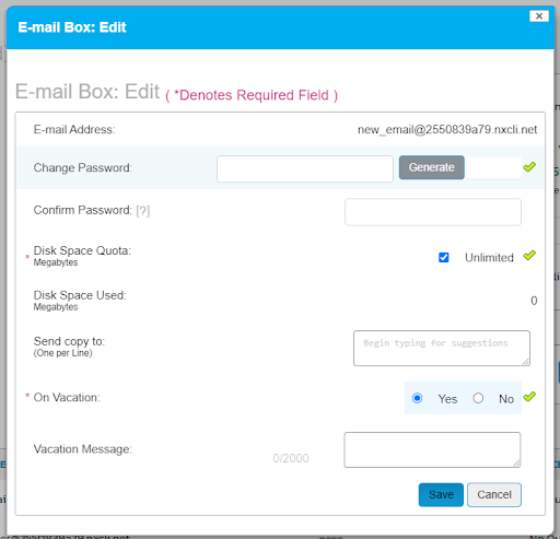 Email Box: Edit