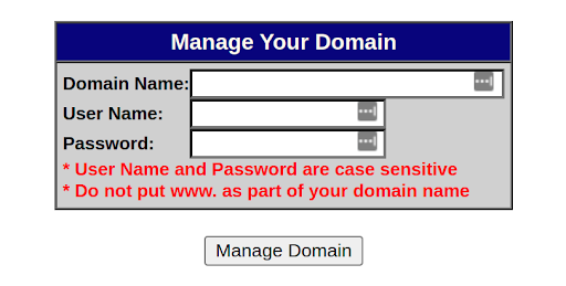 Manage Your Domain