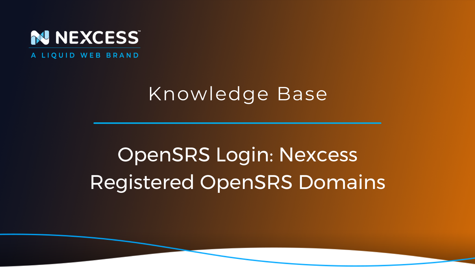 OpenSRS Login: Nexcess Registered OpenSRS Domains