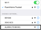 Pick the Wifi beginning with "Alarm"