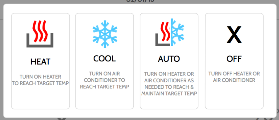 Heat/Cool/Auto/Off