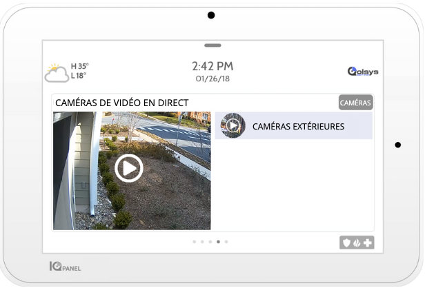 Image de l'écran Qolsys Live Video Feed