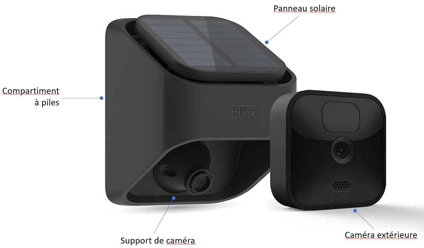 Câble de 3,6 m/ 12 Pieds Alimentation en Panneaux Solaires Compatible avec Caméra de Sécurité Blink XT Intérieure et Extérieure Noir Montage Réglable Imperméable Alimentation Continue 
