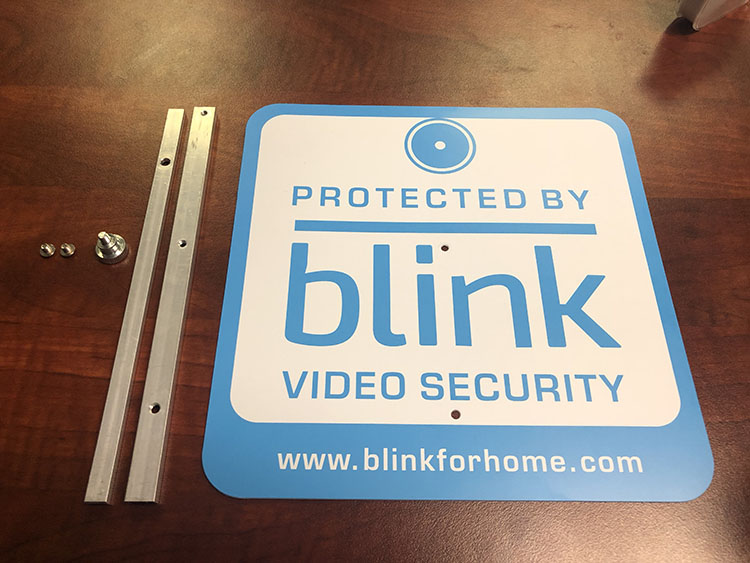 Blink Security Yard Sign w/ 28 Aluminum Post - Security Alarm Camera  Deterrent
