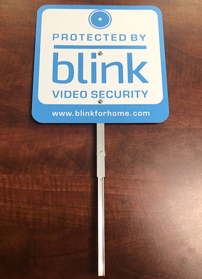 Blink Mini Yard Sign 6 X 6 X 18 With 2 Window Decals 