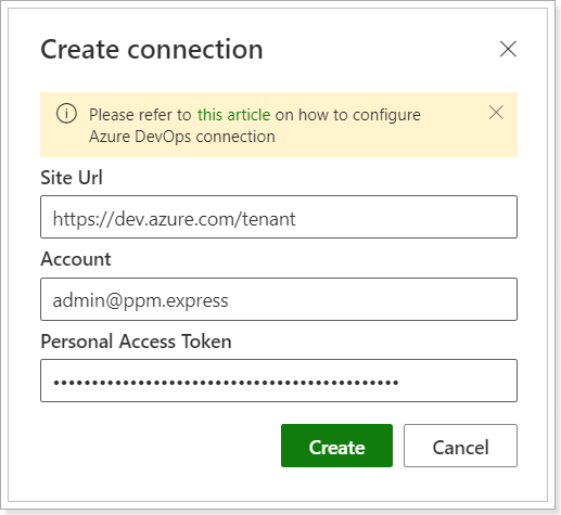Mindre Planet nedsænket How to add Azure DevOps connection and create a Personal Access Token - PPM  Express