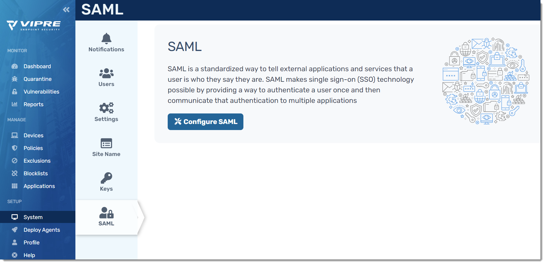 Screenshot: Configure SAML