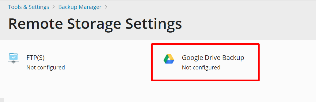 Backup Dedicated Hosting ke Google Drive