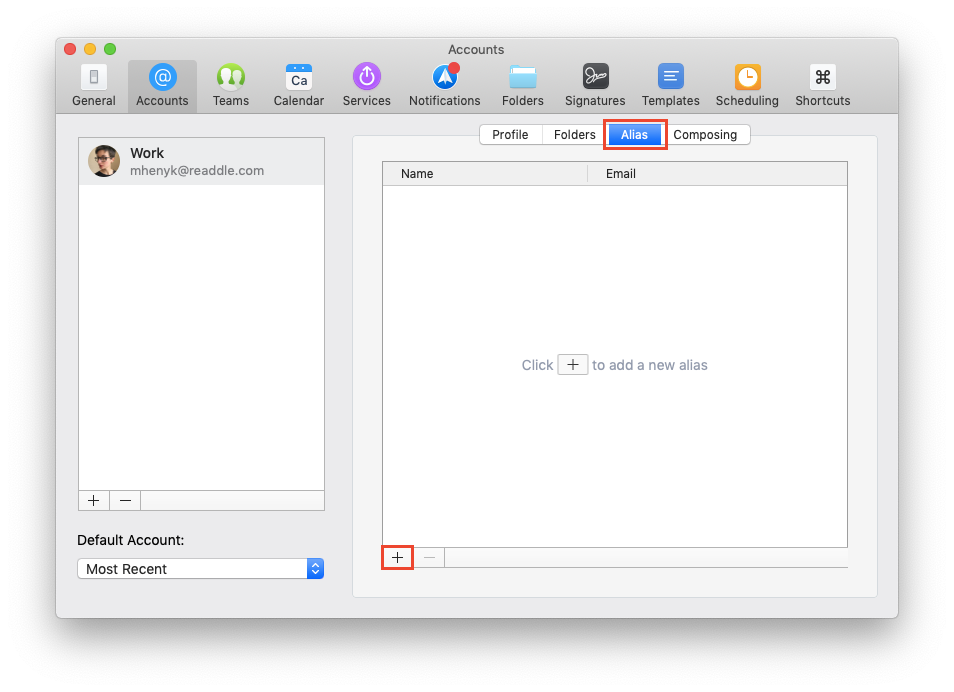 how to set up icloud email aliases
