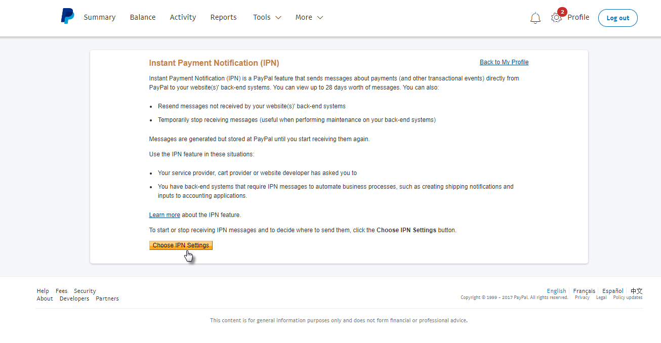 Configurando recebimento de pagamentos no PayPal
