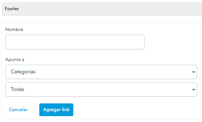 GIF mostrando cómo se completa la información del link a agregar: nombre, hacia qué tipo de contenido y dónde apunta. Luego, haciendo clic en "Agregar link"