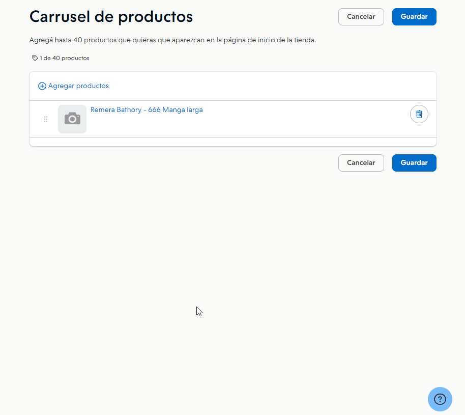 GIF mostrando cómo se hace clic en cada producto que se quiere agregar al carrusel