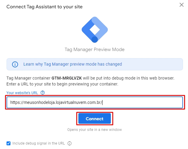 Conectar o tag assistant no seu site para testar o Google Tag Manager