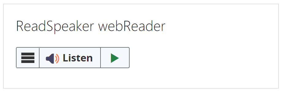 Read Speaker web reader button image
