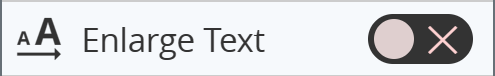 enlarge text button image