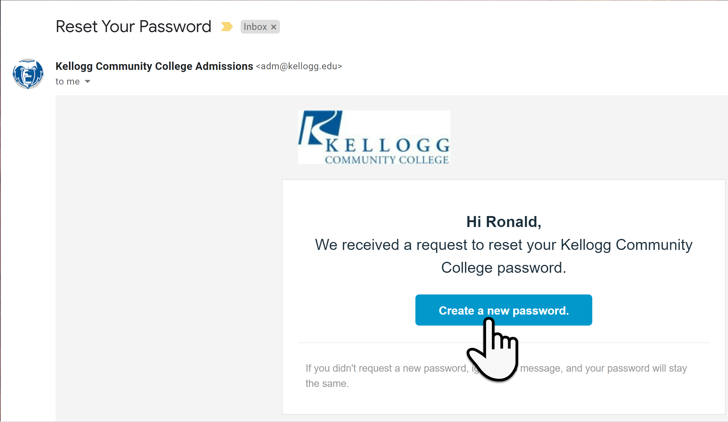 create a new password button image
