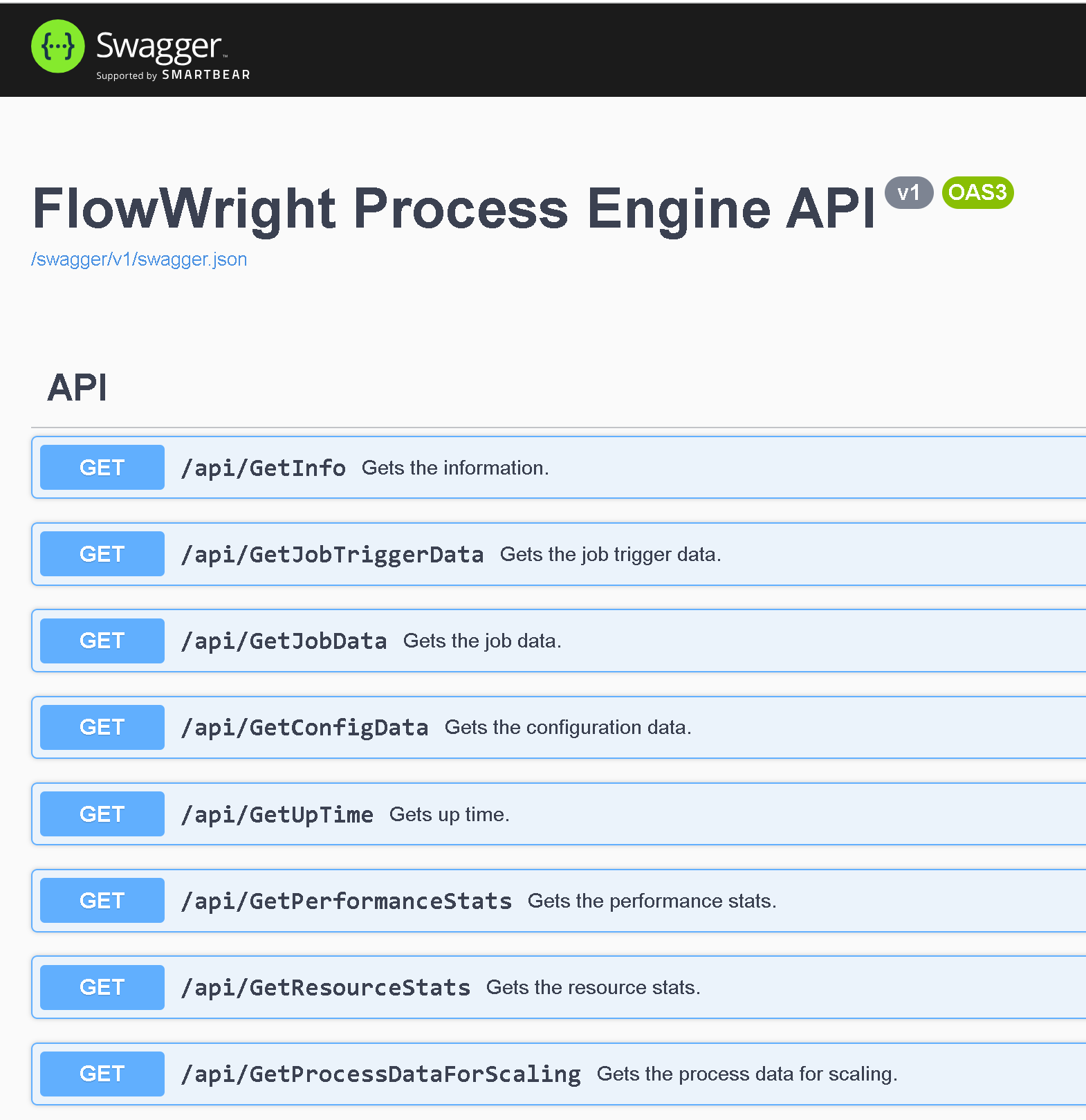 Process engine REST API
