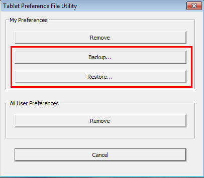 Windows Tablet Preference File Utility