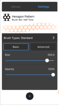 Brush Properties in the 64-bit iPhone version of Sketchbook