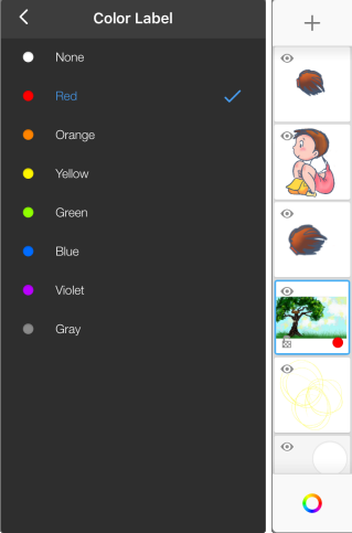 Visually organizing layers in Sketchbook for mobile
