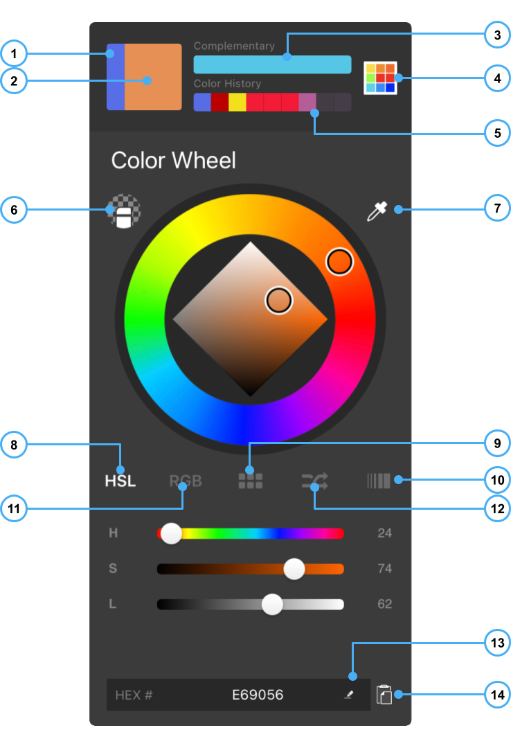 sK1 Color Picker - advanced color picker & palette editor