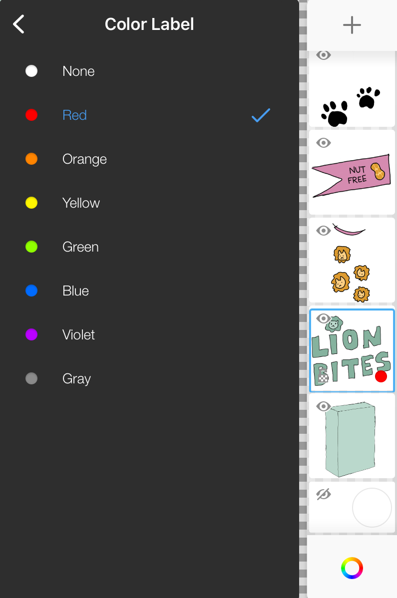 Visually organizing layers in Sketchbook for mobile