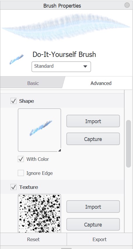 Capturing shapes and textures and using With Color in Sketchbook Pro Windows 10