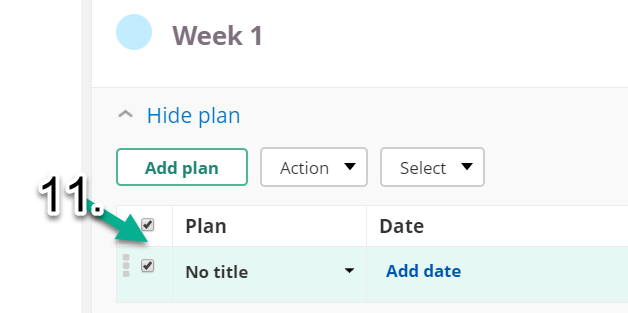 Checkboxes to select which plans to activate