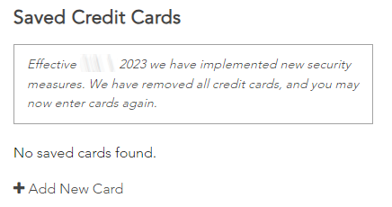 A screenshot of a credit card
            Description automatically generated