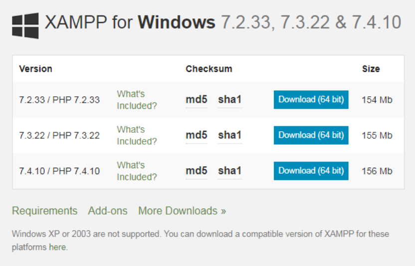 download XAMPP for windows - yokart installation kit